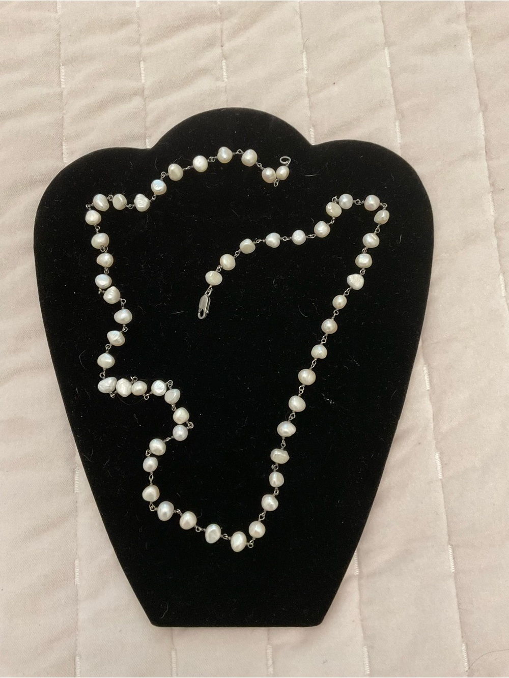 Silpada White Pearl Station Necklace